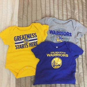 Golden State Warriors Onesie Set of 3